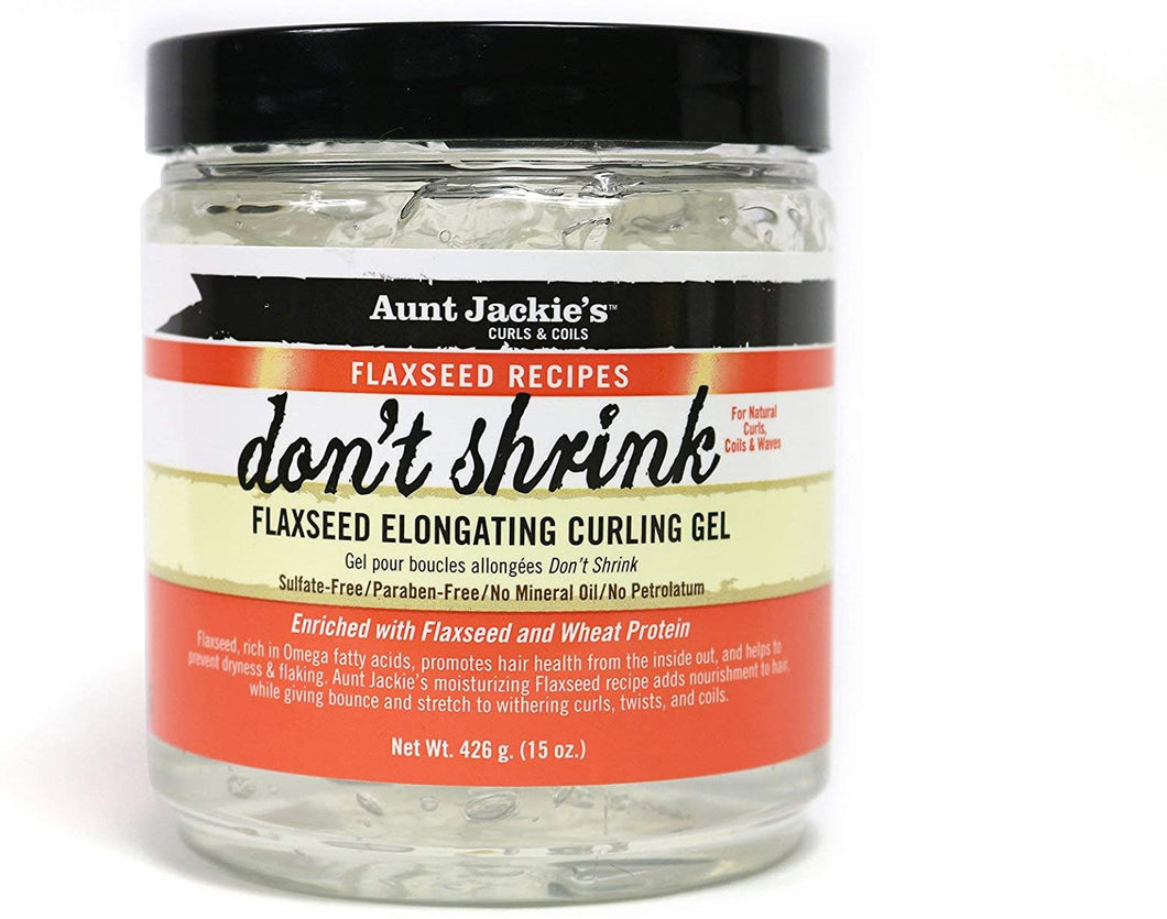 Aunt Jackie's DON'T SHRINK Flaxseed Elongating Curling Gel 15oz