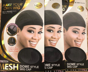 [12 PACK] Qfitt Make Your Own Wig St`retch Mesh Dome Style Wig Cap