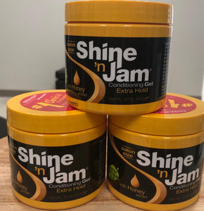 [3 PACK] Shine 'n Jam Conditioning Gel Extra Hold Salon Size 16oz
