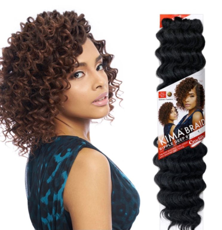  Ocean Wave Crochet Hair 12 Inch, 8 Packs Deep Wave