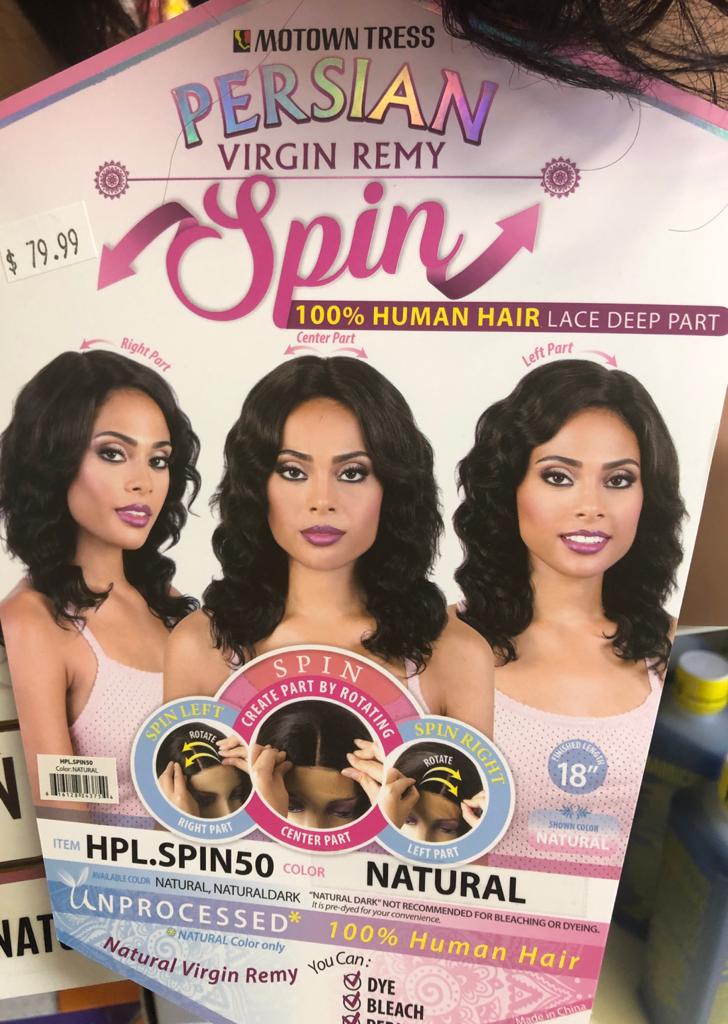 Motown Tress Persian Virgin Remy Spin Lace Deep Part 100% Human Hair